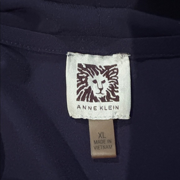 Anne Klein Deep Navy Sleeveless Blouse - Picture 3 of 3
